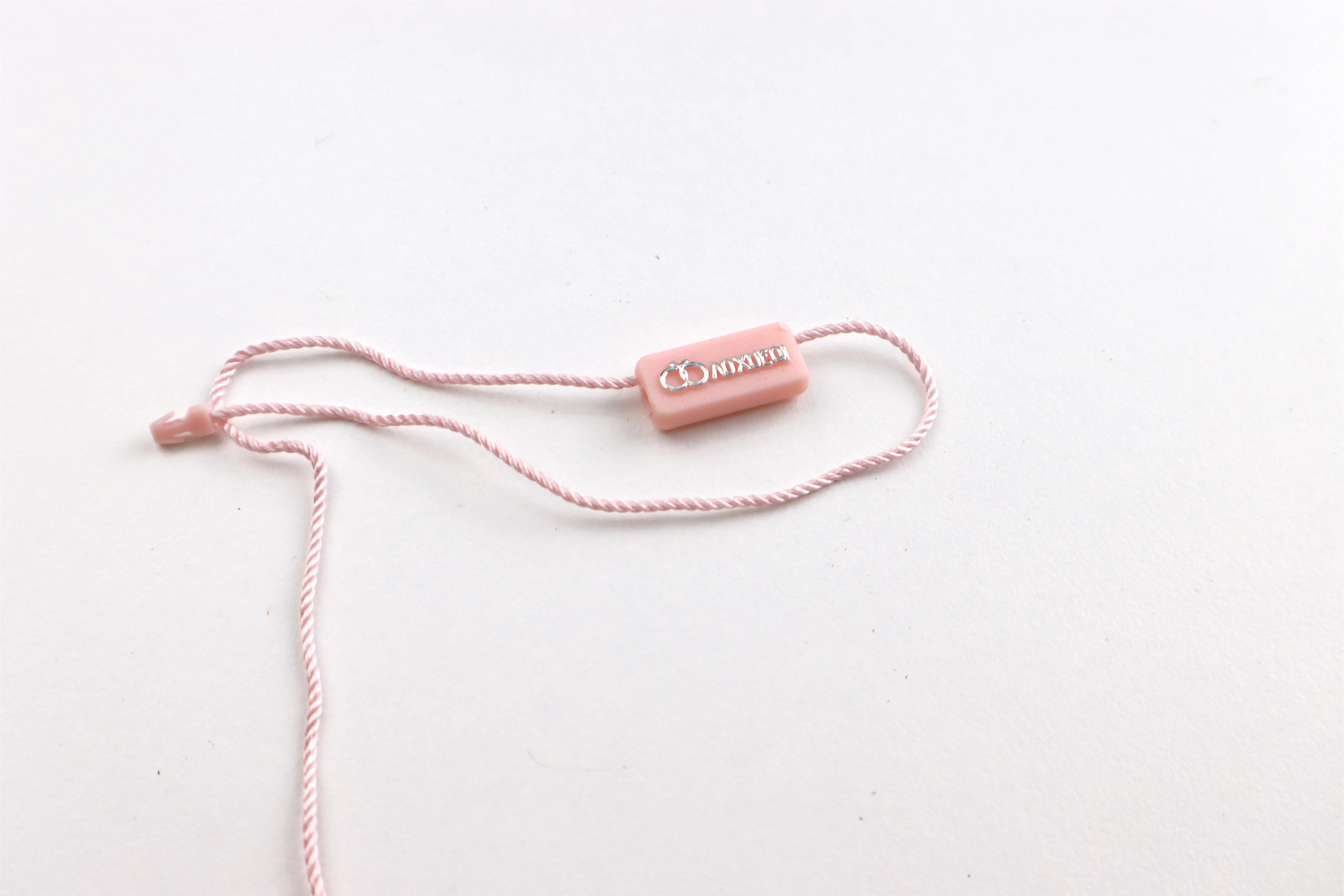 Nylon Plastic Lock Seal Tag String Custom Plastic Tags Elastic Loop Garment High Quality Plastic Security Tag Seal