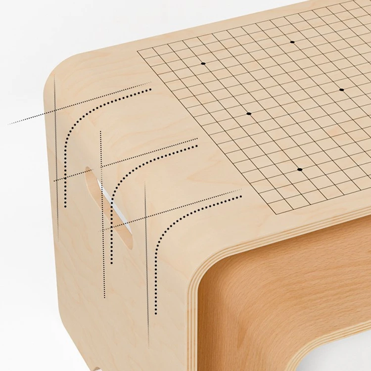 educational toy Montessori Furniture Toddler Activity Play Table go chess board toy kids Reading Table with two chairs