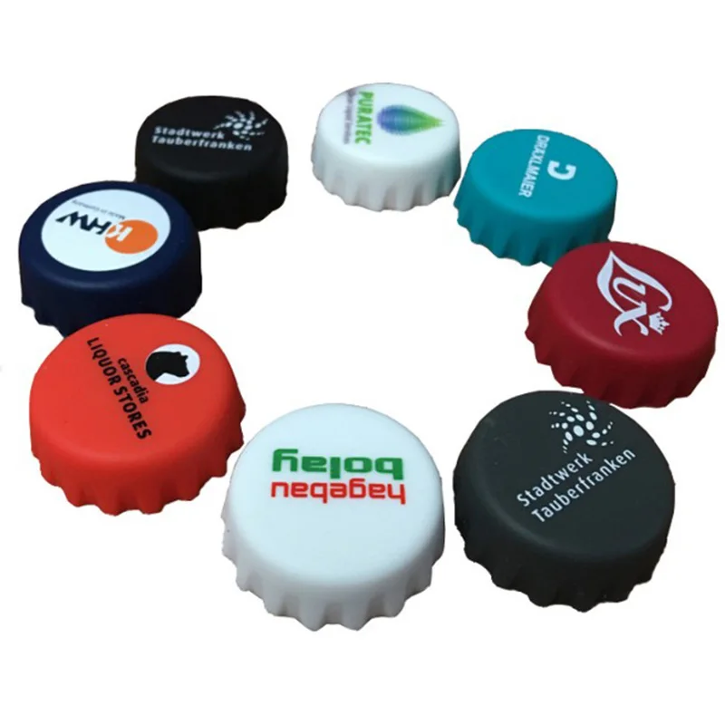 Silicone Rubber Bottle Caps Reusable Beer Caps for Home Brewing Beer Soft Drink Beer Bottle Soda Bottles covers with Logo Print