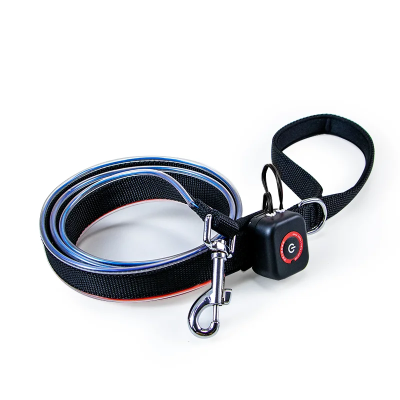 Wholesale Factory Price Rechargeable Light Up Dog Leash -2 colors LED cold lights dog lead-Nigth walking flashing glow dog leash