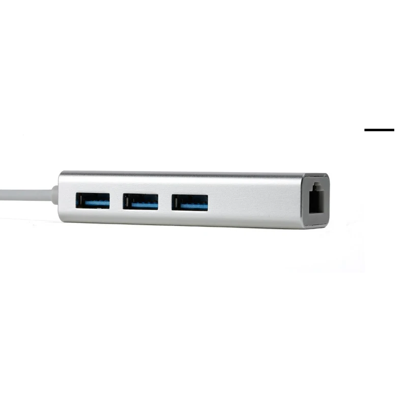  Новые продукты Type-C USB-C Gigabit Ethernet адаптер с 3-портовый USB 3 0 концентратор RJ45 10/100/1000 Мбит сетевой