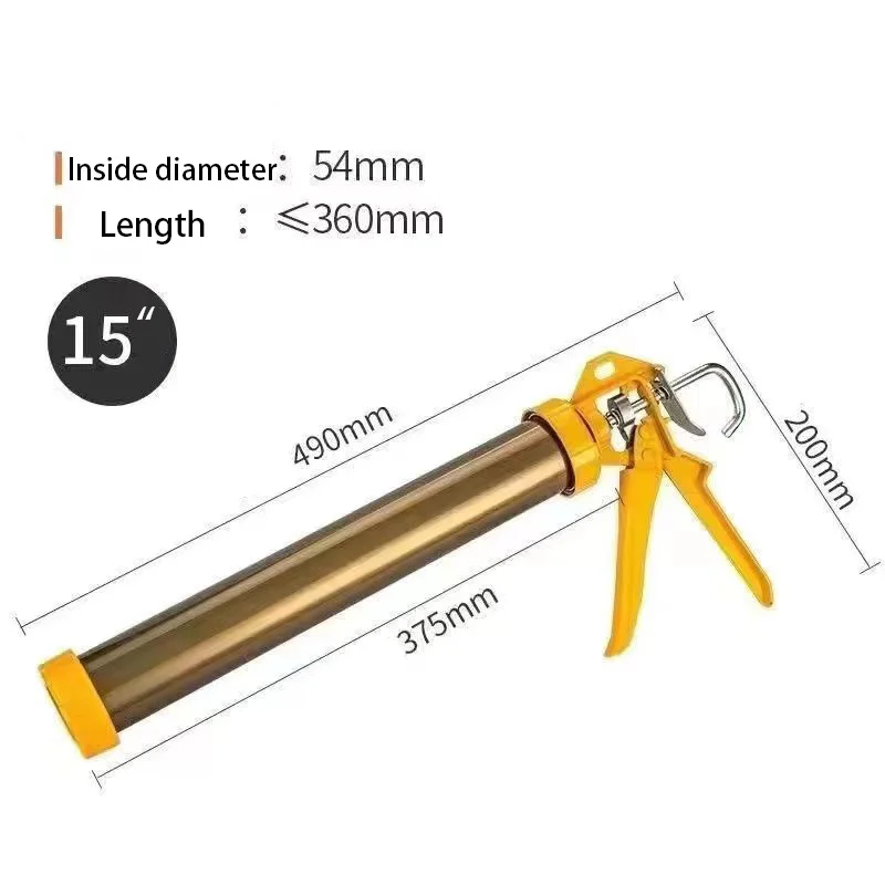 Portable Manual Antique Brass Caulking Gun Silicon Sealant Finishing Applicator Tool Sausage Shape Adhesive Tool