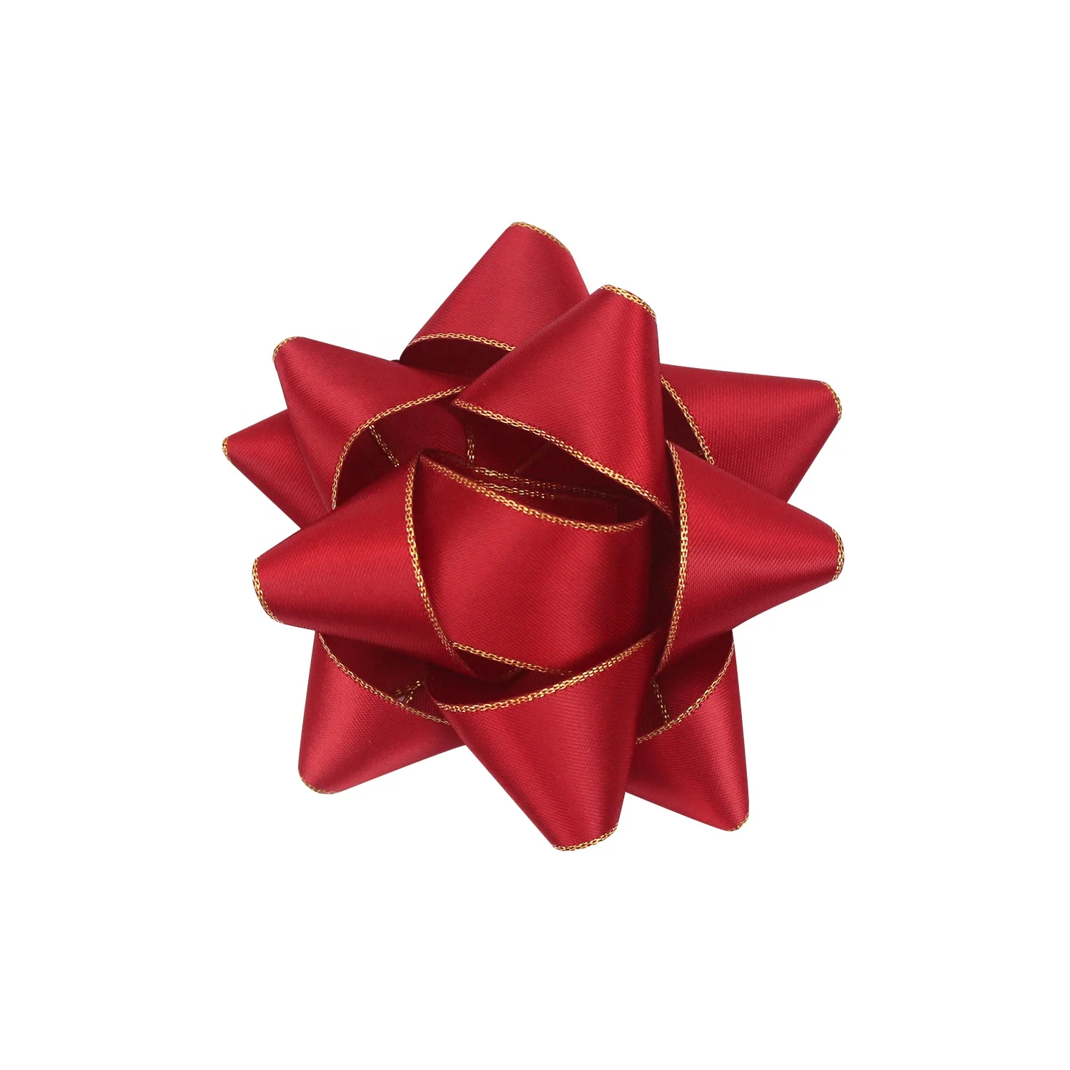 Huihuang Ribbons Solid Color Customized Holiday Decoration Ribbon Bows Star Gift Wrapping Bow