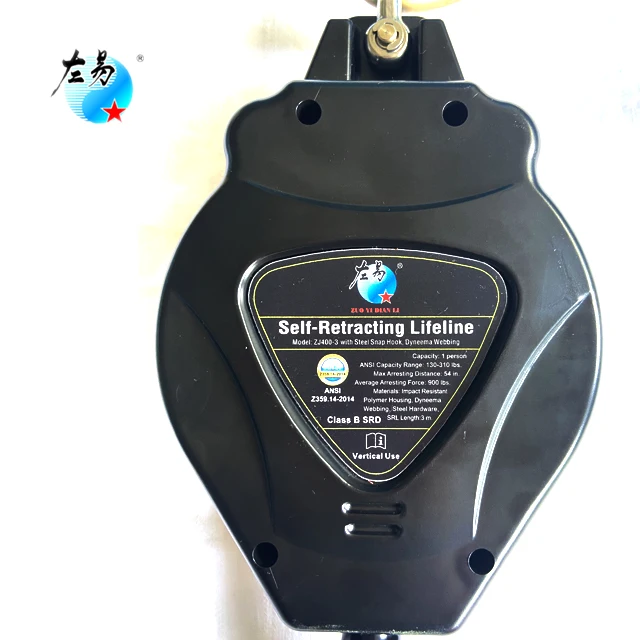 industrial heavy devices for roof climbing vertical equipment 140kgs load fall protection 5 meter equipo de rescate con cuerdas