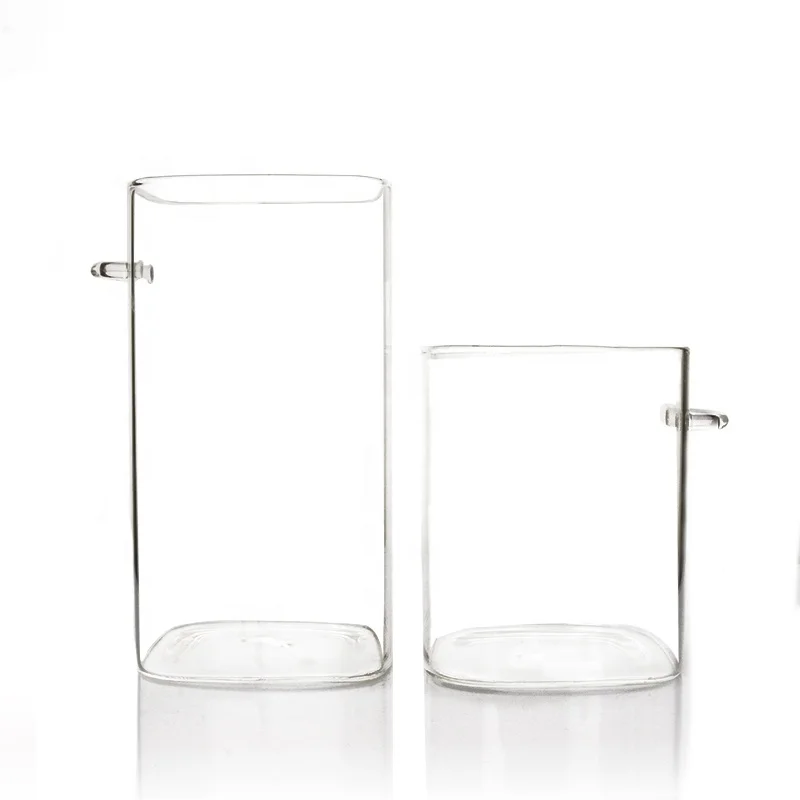 Wholesale 1000ml 1200ml 1500ml glass Kitchen Storage Square food Storage glass Jar With bamboo Lid and spoon