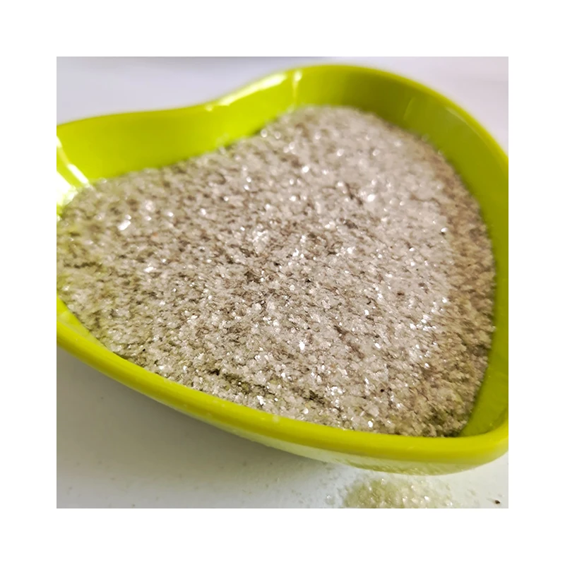 Грубая мусковит белых хлопьев слюды Flakes1-2mm погрешности могут составлять 1-3 мм