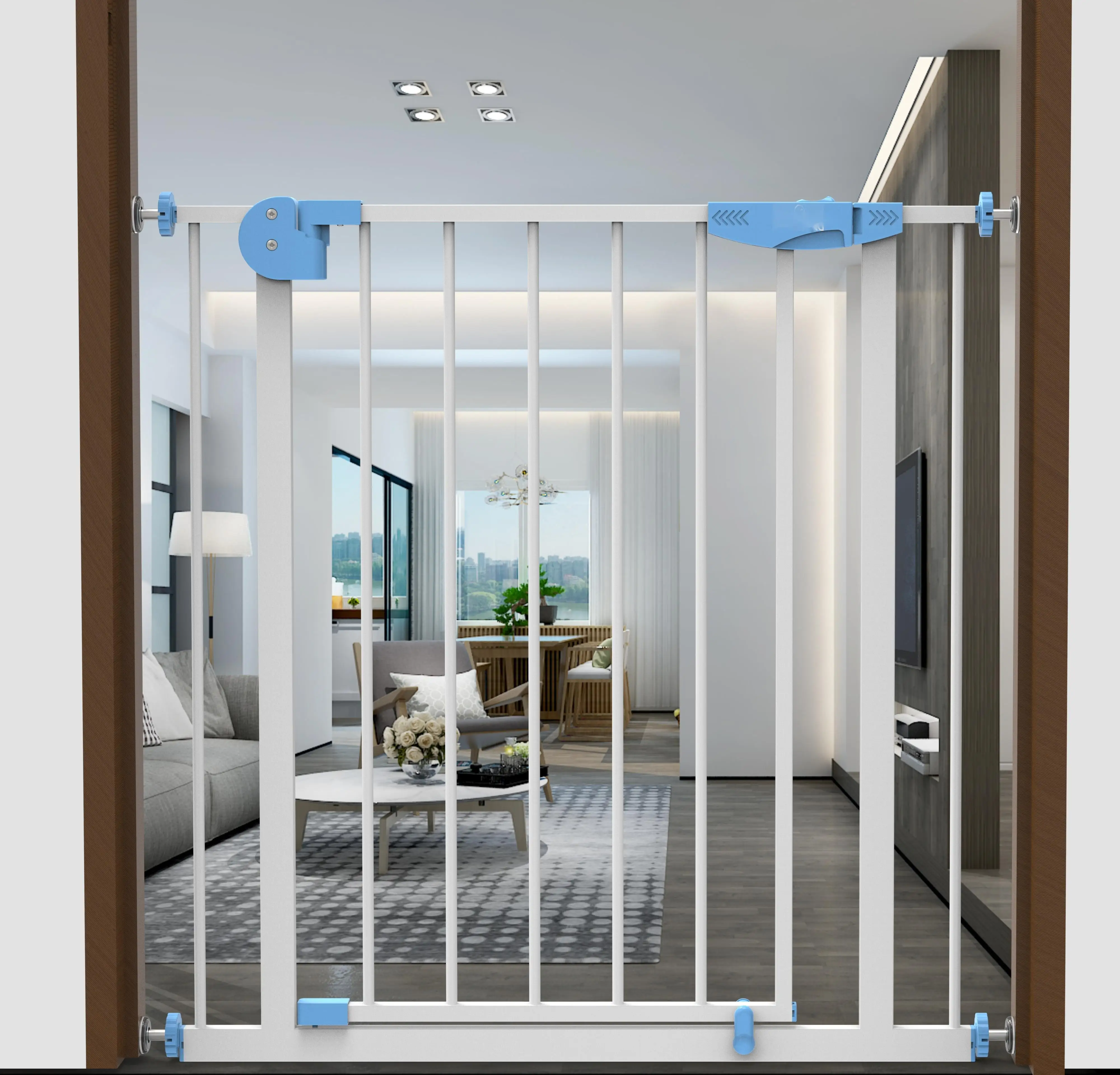 Easy-to-Install Child Safety Gate Protective Barrier Guard for Stairs Baby Safety Fence for Home Essential Baby Supply