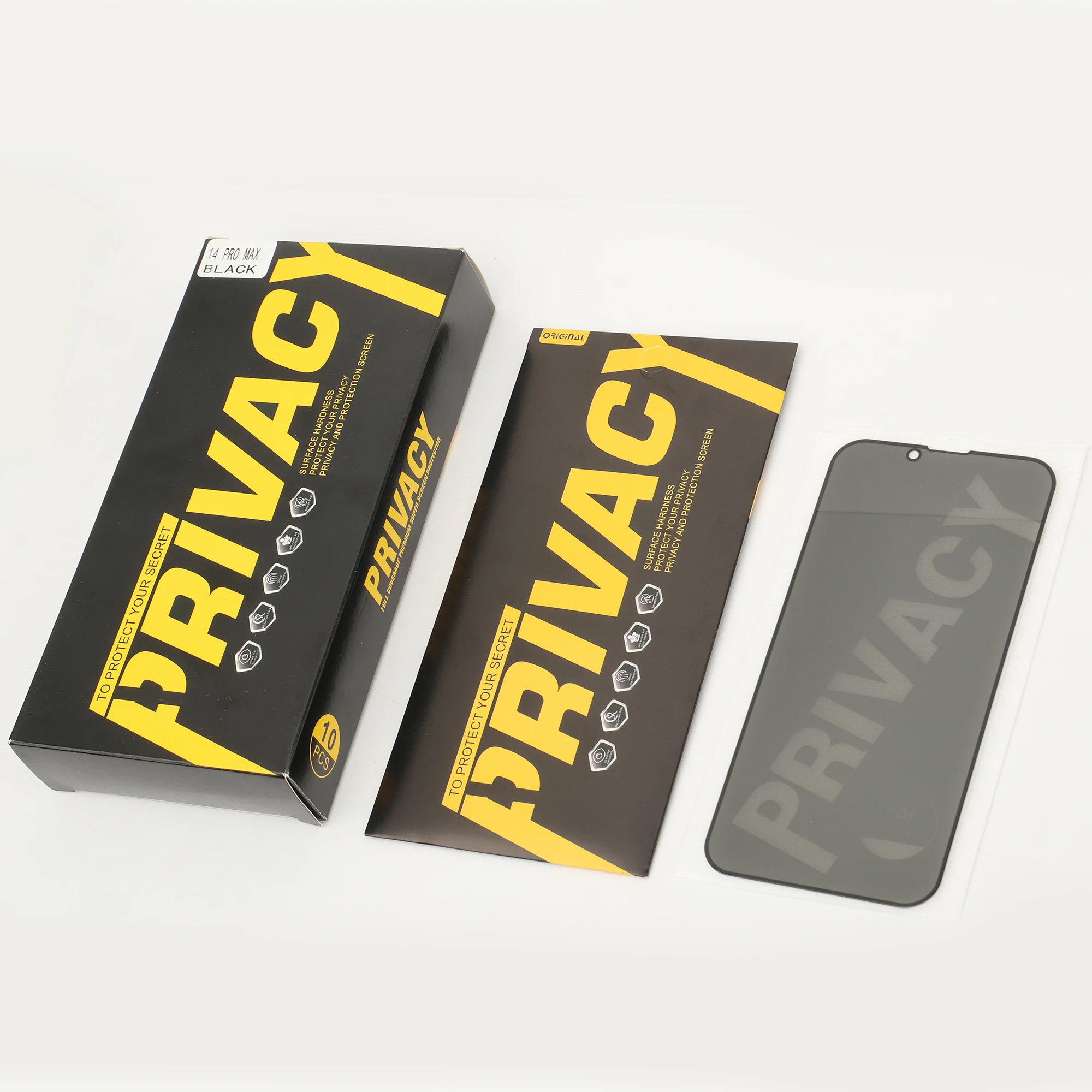 Wholesale full gule Vidrio templado para celulares Anti-privacy HD Tempered Glass Screen Protector glass mica for cell phone