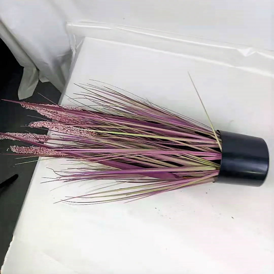 Large Tall Dried Artificial Potted Plant Reed Purple Planta De Maceta Artificial Pampas Onion Grass Bonsai For Decoration