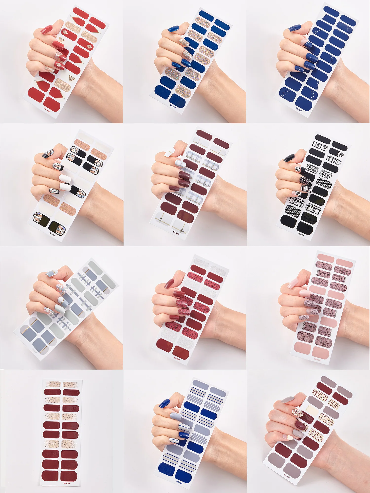 Korean 3d Semicured Nail Wrap Custom Logo Uv Cured Lamp Semi-cured Gel Nail Sticker for Gel Application on Art Nail
