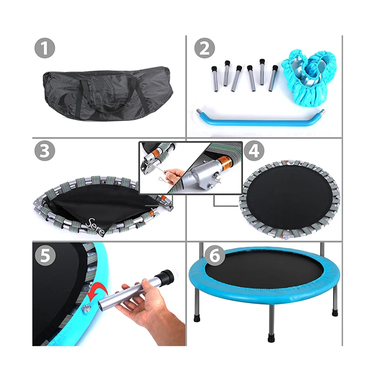 Zoshine 40inch Various Color Portable Trampoline Enfant On Sale Mini Trampoline Fitness With Elastic Rope