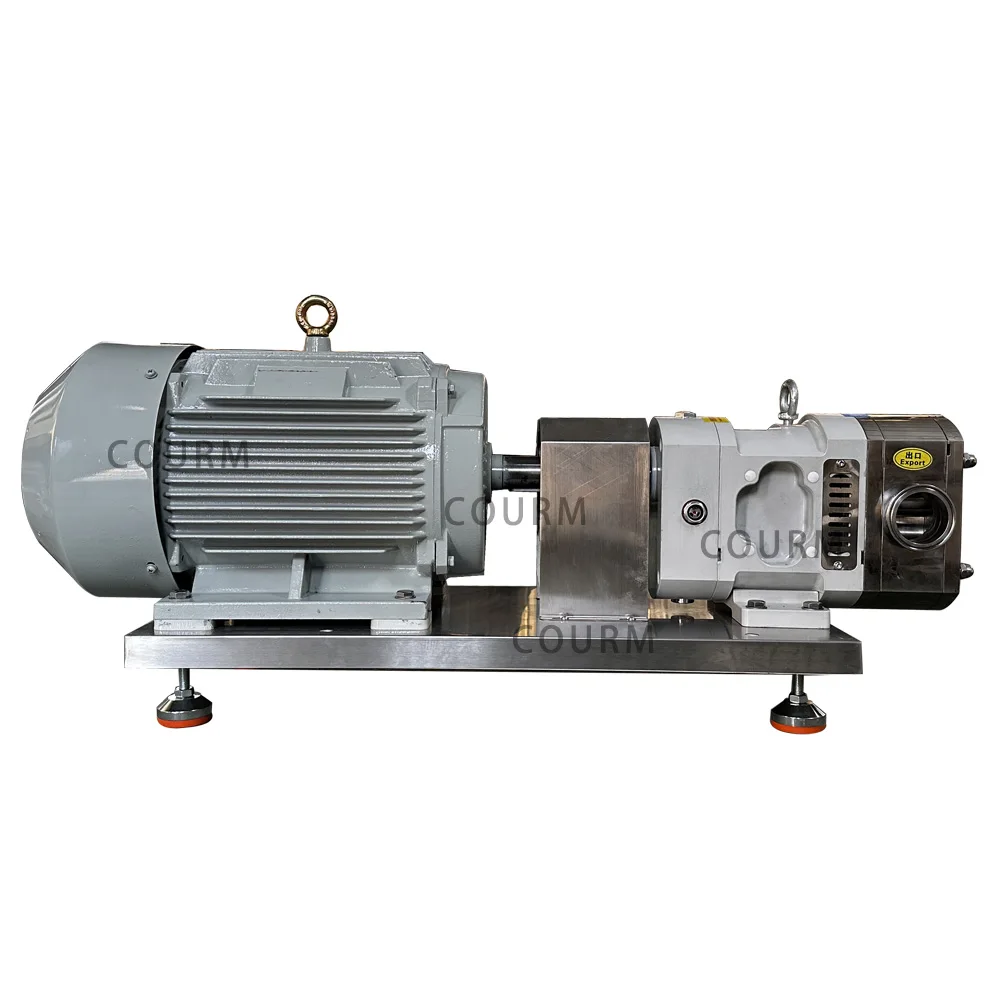 2024 Food grade automatic stainless steel high viscosity liquid sanitary self-priming flexible impeller rotor vane transfer pump