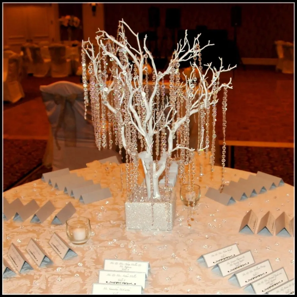 98ft Acrylic Diamond Bead Curtain DIY Garland Wedding Party Decoration Crystal Wedding Accessories Home Curtain Ornaments