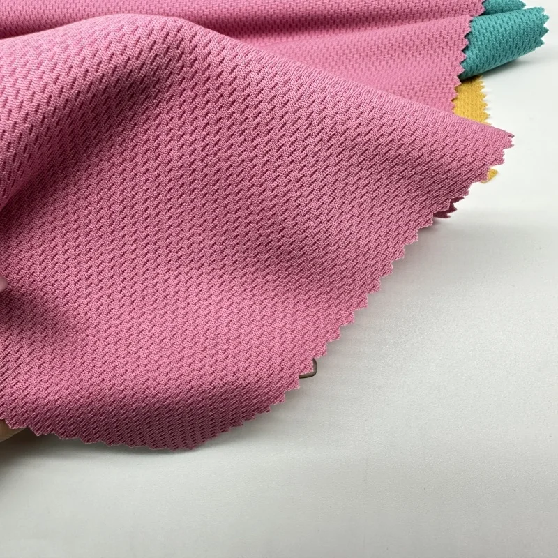 Factory QUICK-DRY/Breathable mesh 100 polyester eyelet bird eye mesh sports jersey sportswear fabric