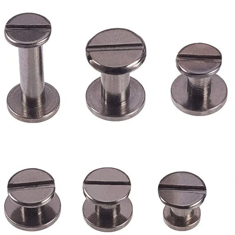 Various Sizes Purse Handbag Brass Flat Studs Rivets Belt Screw Back Spike Metal Rivet for Shoes