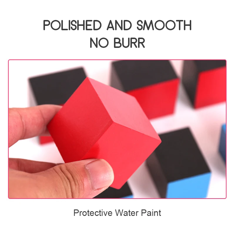 Монтессори Математические Игрушки Деревянный биномиальный куб математические материалы Дошкольное обучение игрушки для детей