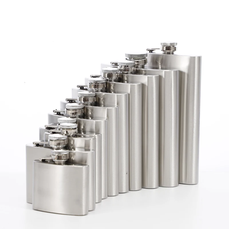 Wholesale1 2 3 4 5 6 7 8 9 10 18 64oz Alcohol Bottle Whisky Wine Pot Portable Pocket stainless steel hip flask custom