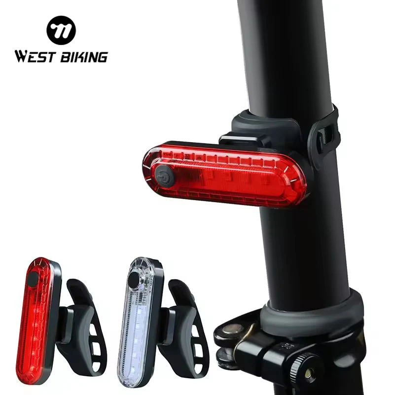 WEST BIKING Prefect Safety Bike Rear Lamp Taillight Bicycle Light Waterproof Cycling Tail Light Riding Safe Warning Rear Light