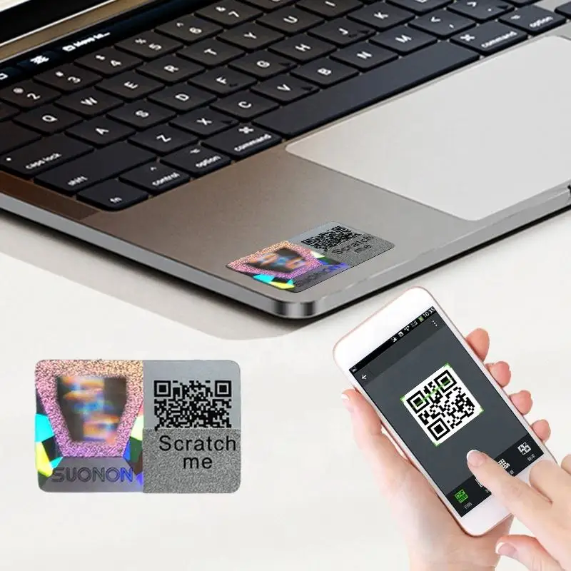 Custom Anti Theft Magnetic Tamper Proof Security Warranty Void Labels Hologram Security Code Sticker Sheet Label