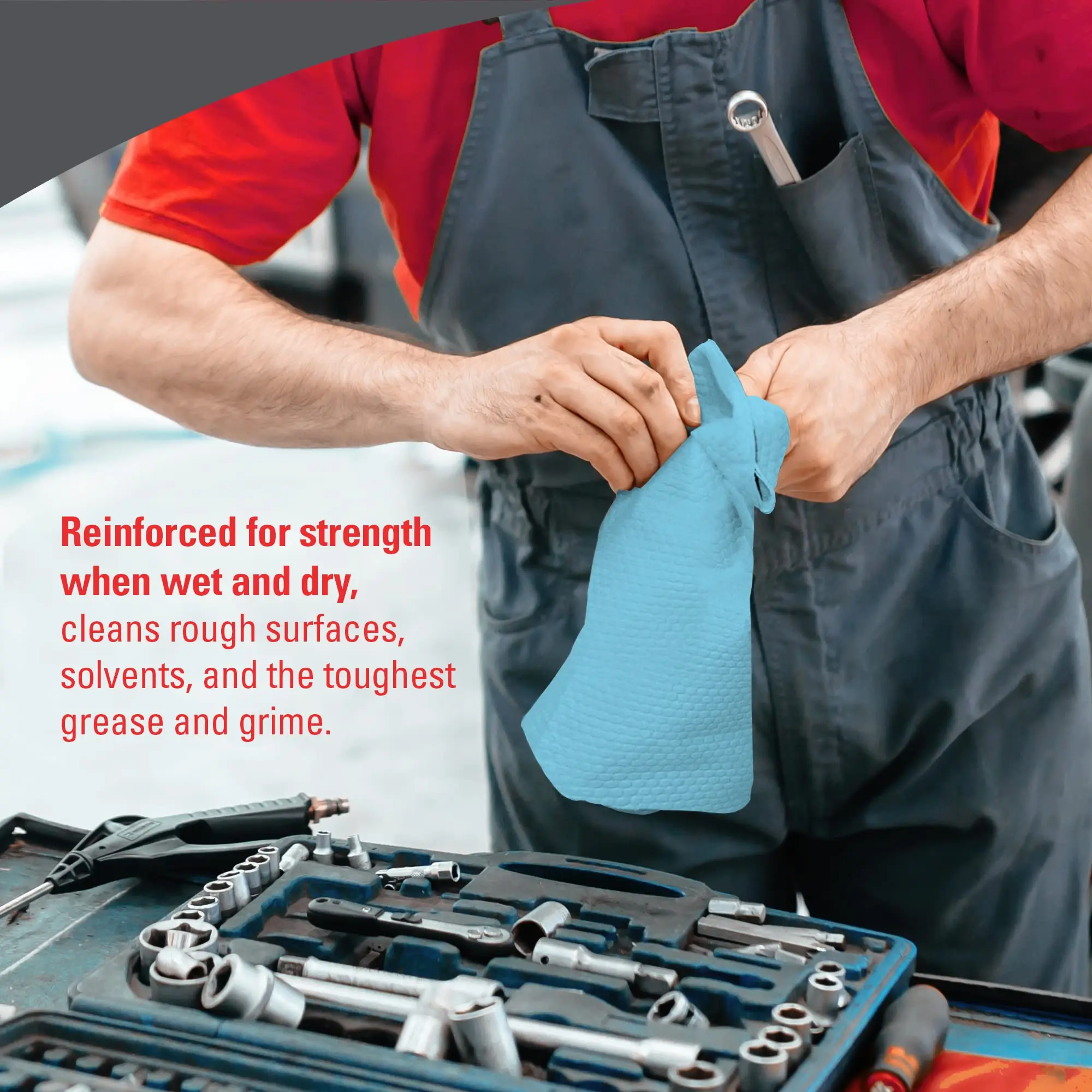 475 Sheets Perforated Disposable Extended Use Jumbo Heavy Duty Hand Wet Wipes Roll For Oil Grease