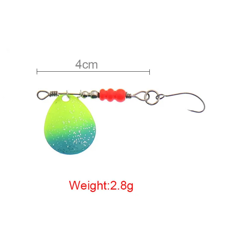 2.8g Spinner Bait Trout Spoon Fishing Spinning Metal Rotating Blade Artificial Bait Perch Pike