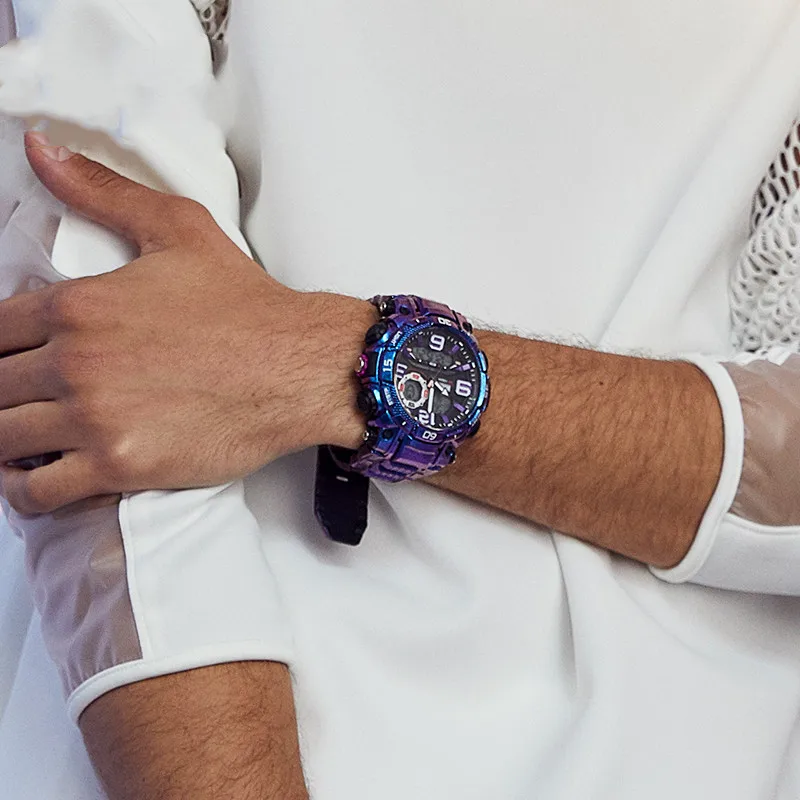 Relogio Masculino 2021 Sport Men Quartz Digital Watch Diving Watches Men 10ATM Waterproof Watch LED Dual Display Clock