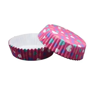 Brown Dot Design Round Paper With Food Grade PET Coated Paper Baking Cup