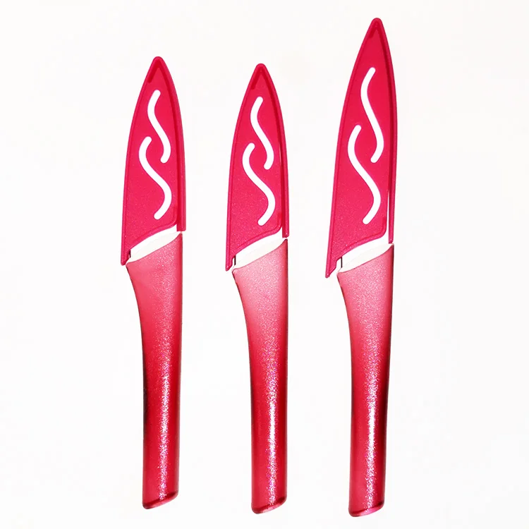 
Factory Supply 3Piece Stainless Steel Forged Kitchen Knife Set With Cover 