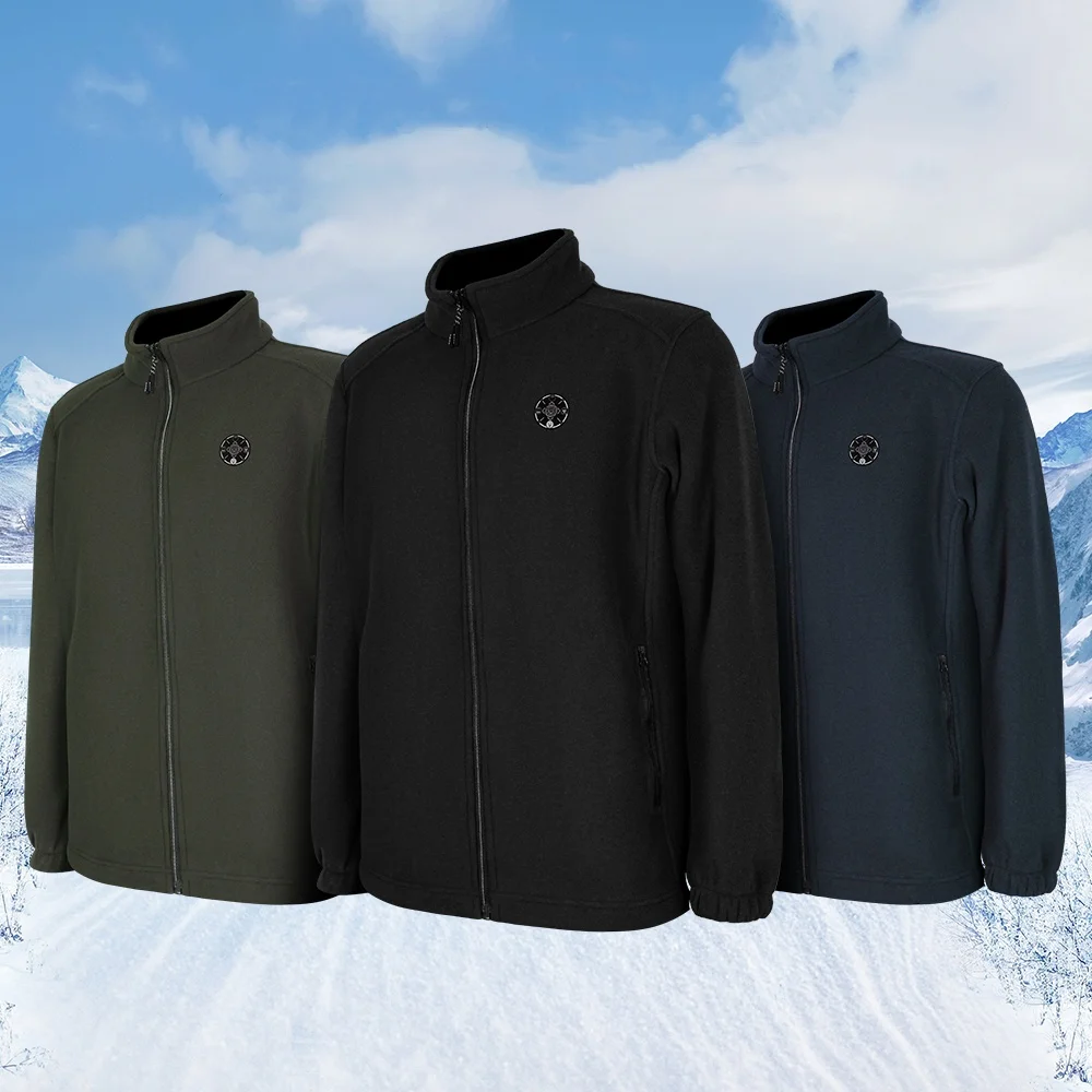 rechargeable battery usb custom mens heated polar fleece jacket for winter