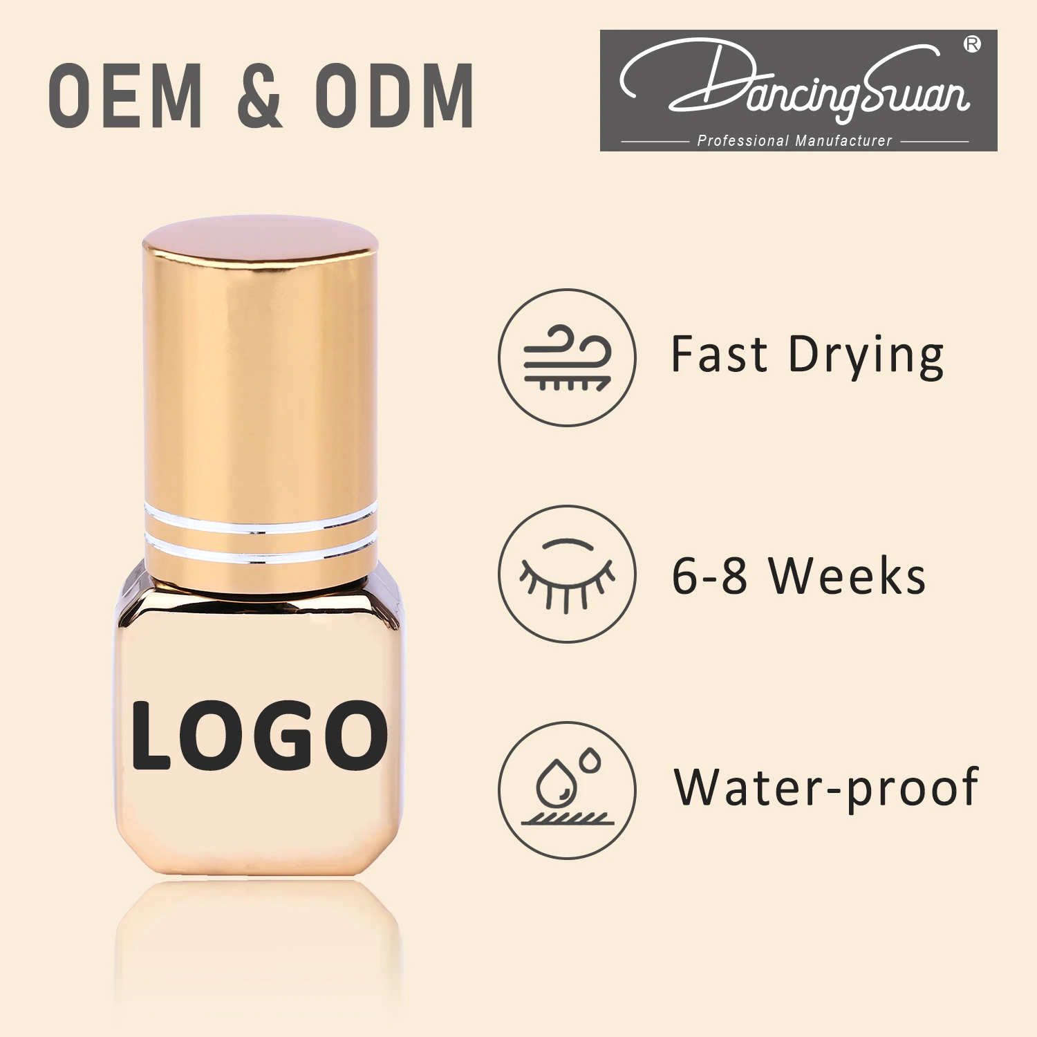 Professional High Quality Black Vegan Eyelash Extensions Glue 0.5-1 Sec Fast Drying & Strong Eyelash Extension Adhesive