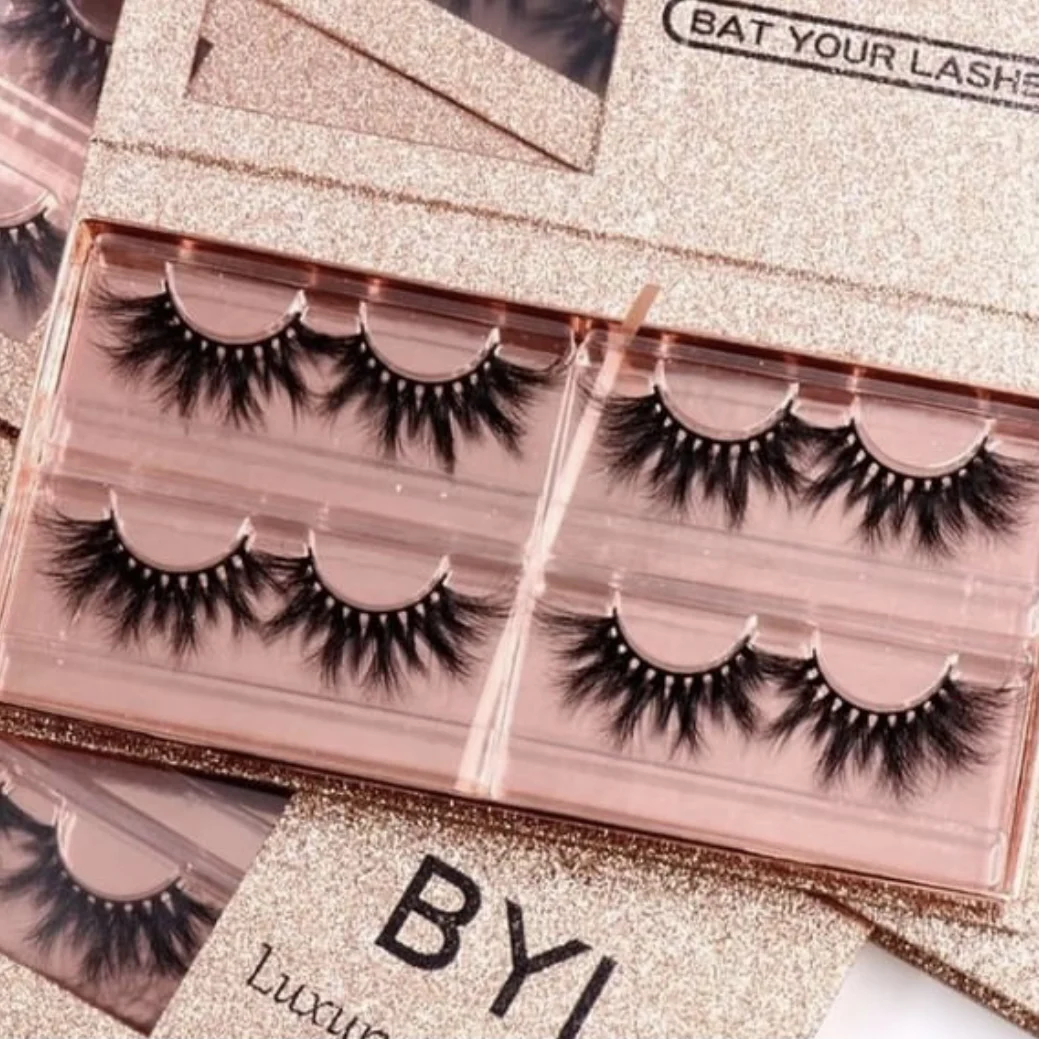 
Wholesale Custom Eyelash Suitcase Packaging Natural Long Luxury Mink Lashes1 00% Real 3D Mink Eyelashes 