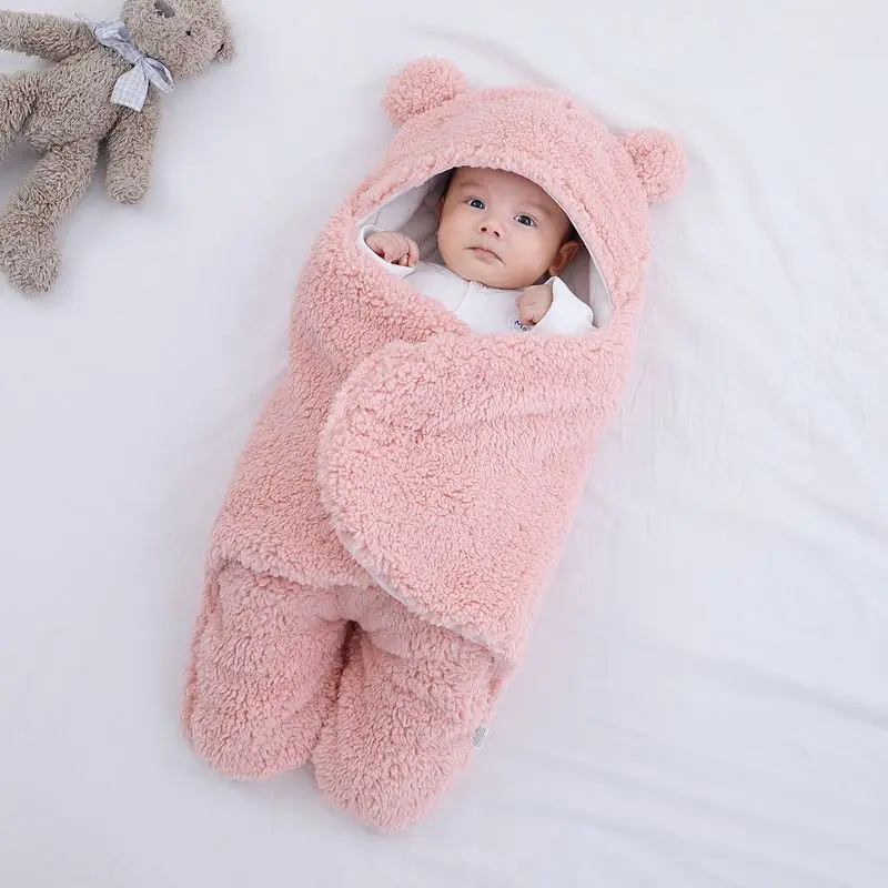 Newborn Autumn And Winter Thickened Newborn Holding Baby Sleeping Bag Anti-Startle Swaddling Blanket Baby Bag