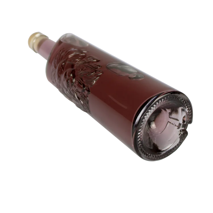 Customized Logo Liquor Bottle China Supplier Glass Food Grade 750ml Round Glass Bottle