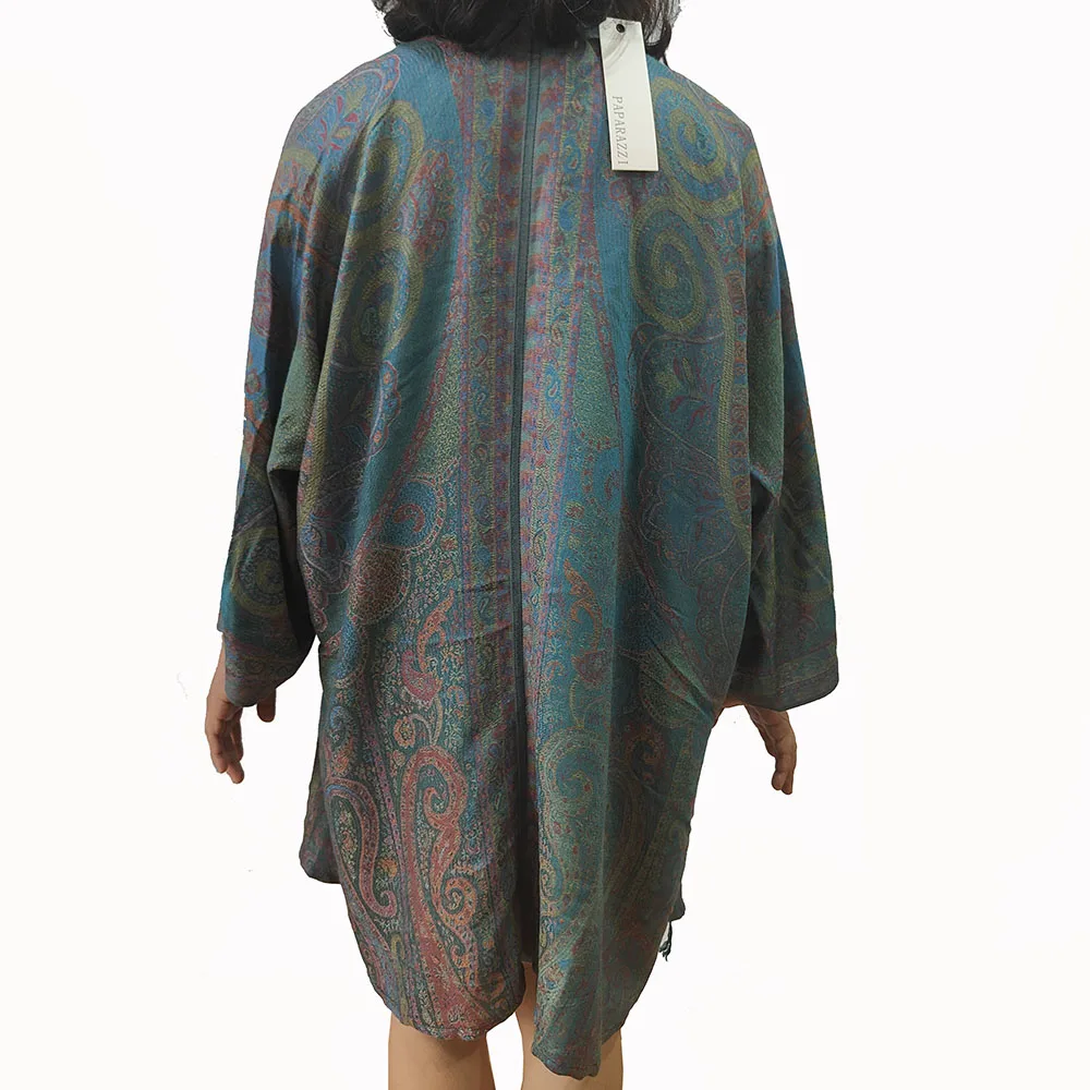 Coloful Pashmina Kimono Wholesale New Designs Paisley Pashmina Softest Wholesale Long Robes for Women