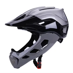 SUBO High Quality Removable Fullface Helmets Kids Helmet For Bicycle Scooter Skate Skydive Rechargeable USB Light Helmet For Kid