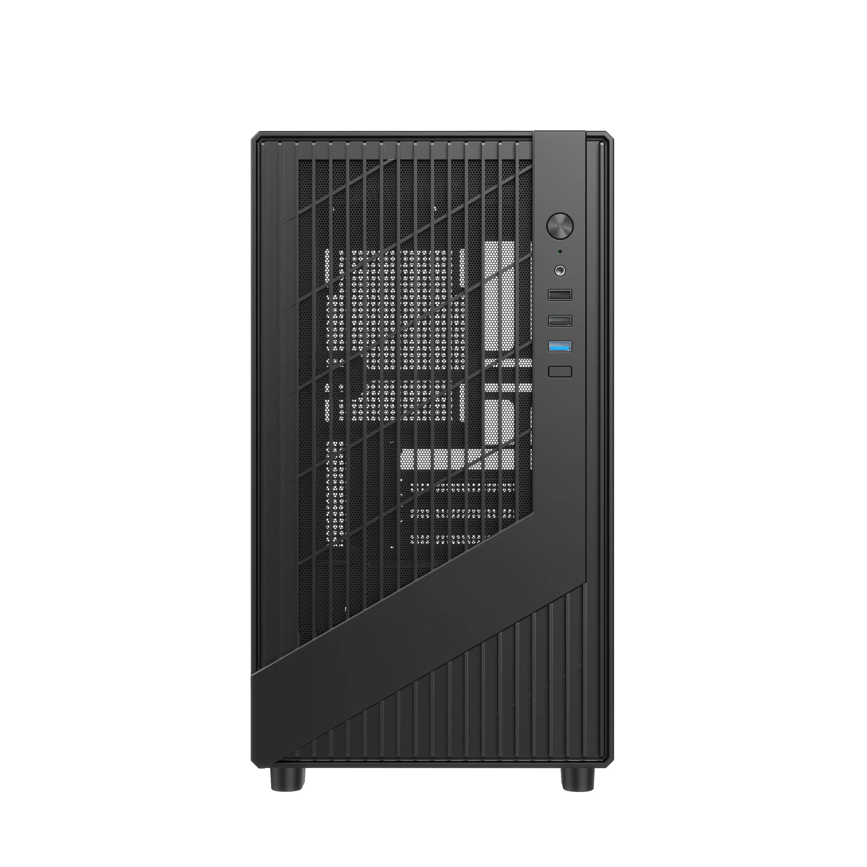 Ruix Meteor black color gaming computer case high quality sea view micro-ATX gaming case for pc computer