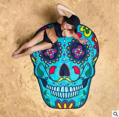 Microfiber Food Fruit Printed 100%Polyester Custom Print Round Beach Towel