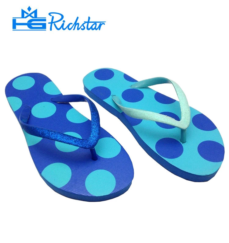 fashion glitter pvc strap diy picture flip flops sublimation insole glitter sandal for women flip flops