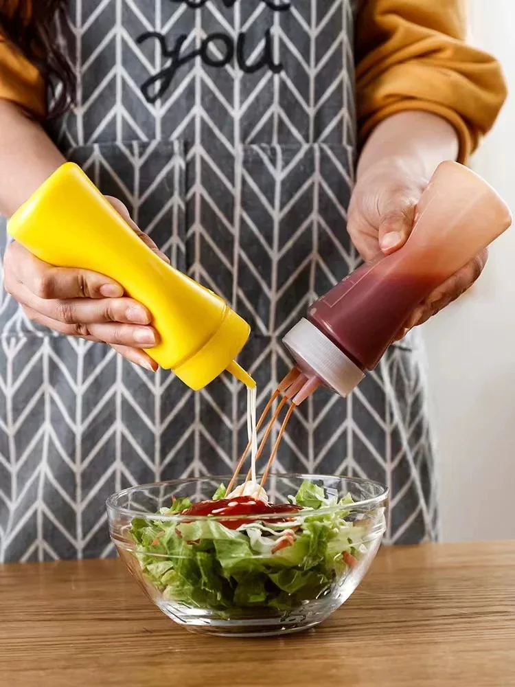 360ML Food Grade BPA-Free Refillable PET BBQ Chill Ketchup Sauce Dispensing Bottle with 360ML Nozzle Hotel & Restaurant Supplies