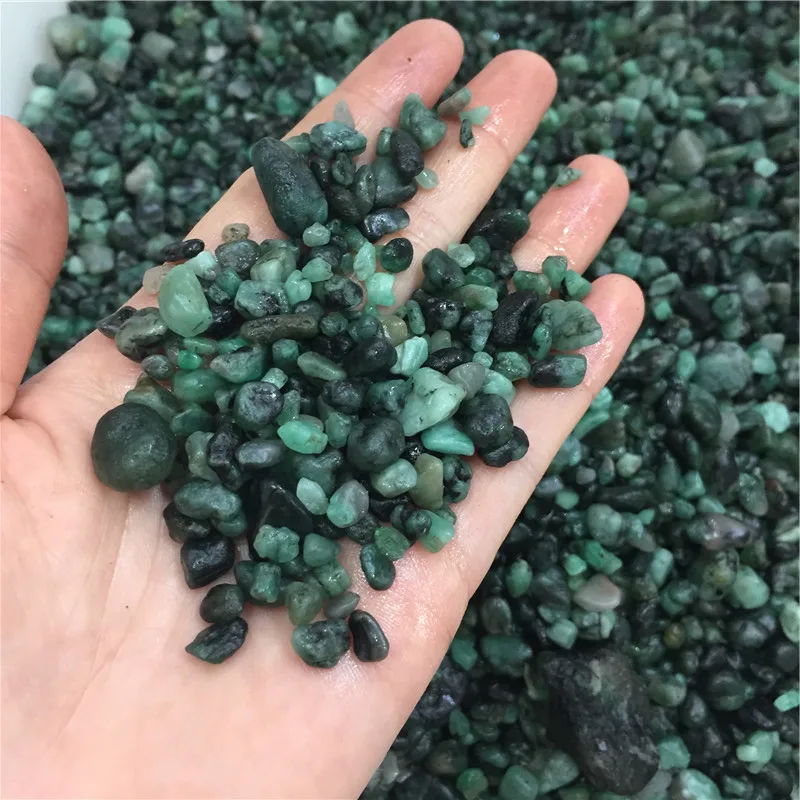 Precious Natural Emerald Gemstone Crystal Rough Stone Gravel Mineral for Fengshui