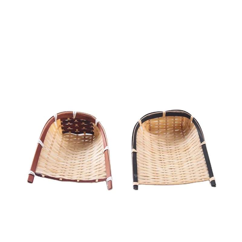 Multi purpose Flat Shovel Shape Home Decoration Mini Bamboo Basket for fruit storage
