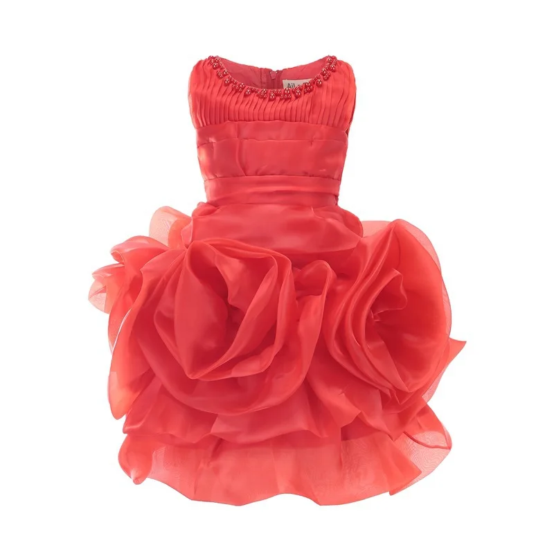 Hot Sale big girls evening birthday party wear dress Princess Frock for Kids