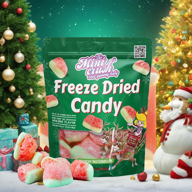New Crispy candy sweets snacks freeze dried watermelon gummy candy For Christmas