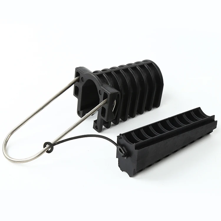 Factory supply  PA16  Low Voltage Optical Fiber Cable Accessories Plastic Anchoring Clamps For 4-core 10-16mm ADSS