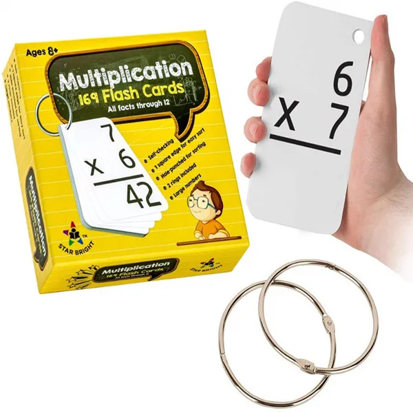 custom printed math educational learning flash cards for kids