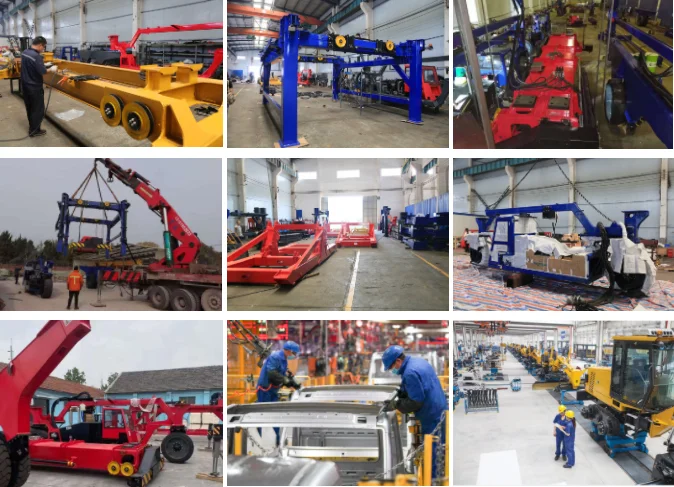 High quality workshop trackless rubber tyre mobile gantry crane 45t straddle carrier shipping 20ft 40ft container gantry cran