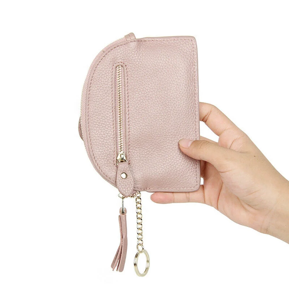 High Quality Custom logo Printing Wallet Women Zipper Mini Pink Wholesale Coin Purse