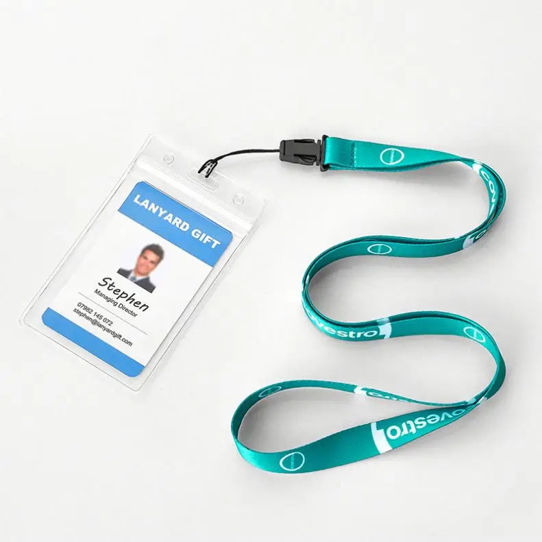 customizable necklace children size printing polyester blue safety buckle football soccer printing lanyard