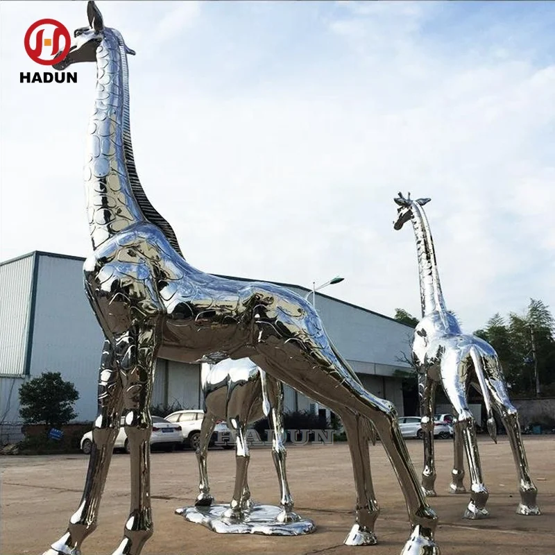 Современная декоративная металлическая абстрактная скульптура леопарда из нержавеющей стали