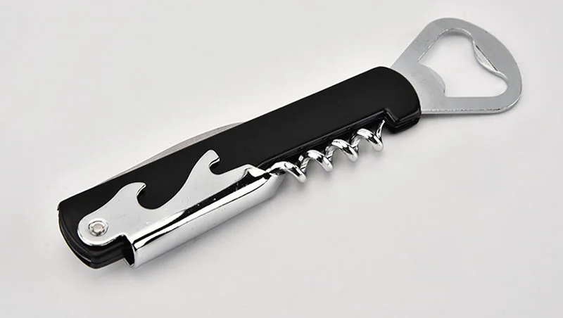 Cheap Party Gifts Multifunction Stainless Steel Plastic ABS Handle Corkscrew Wine Opener Beer Bottle Opener